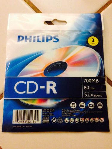 Philips CD-R 700MB 80 Min. Pack Of 3