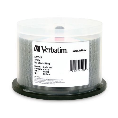 Verbatim 95203 DVD Recordable Media - DVD-R - 16x - 4.70 GB - 50 Pack