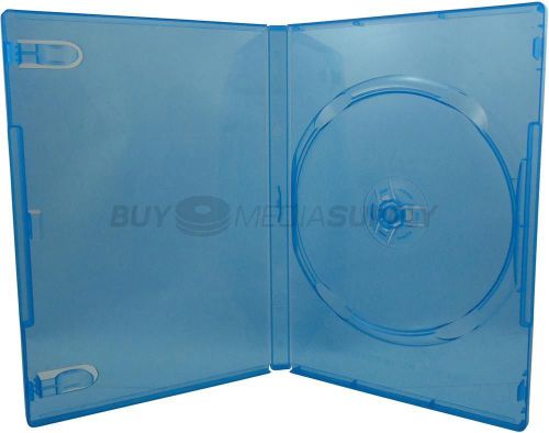 14mm Standard Clear Blue 1 Disc DVD Case - 200 Pack