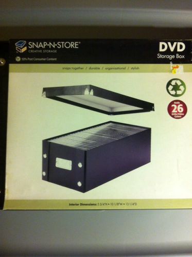 Ideastream Snap-N-Store DVD Storage Box Holds up to 26 DVDs Glossy Black