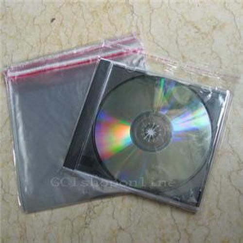 200 CD Case Box Jewel case resealable Wrap Bags Sleeves 55555