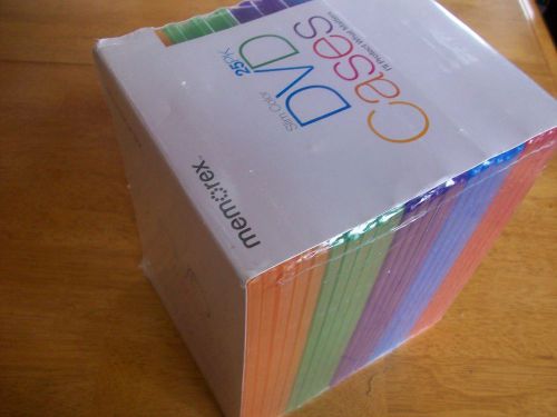 Memorex Slim Color DVD Cases 25 pk : New in Package