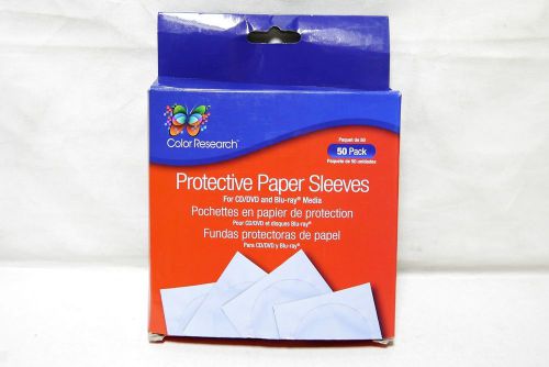 Color research protective paper sleeves with clear window - 50 pack for sale