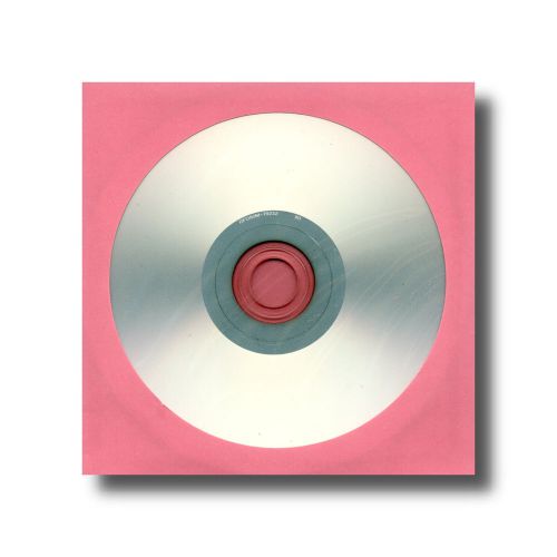 CD Sleeves - PINK - Premium Paper With Window &amp; Flap - 100 Sleeves