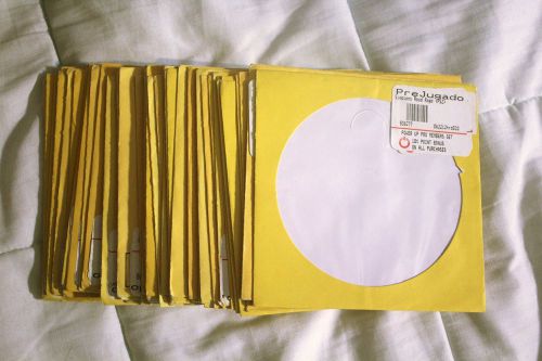 50 yellow gamestop paper sleeves for disc, movie, video games and cds for sale