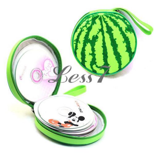 24 Sheet CD DVD Storage Carrying Bag Holder Watermelon Organizer Cases Green