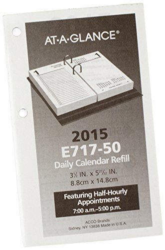 NEW AT-A-GLANCE Daily Desk Calendar Refill 2015  3.5 x 6 Inch Page Size (E717-50