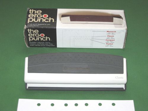 Classic ~ ergonomic ~ 7 hole paper punch ~ franklin covey planner ergo metal 608 for sale