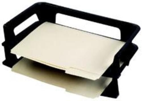 Sanford Regeneration Desk Accessories Letter Tray Side-Load Black
