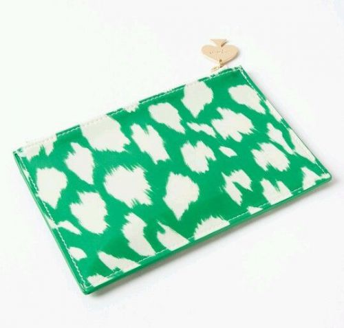 Kate spade pencil pouch green painterly cheetah for sale