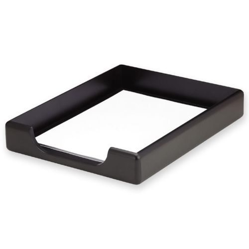 Rolodex 62546 Wood Tray Legal Front Load Black