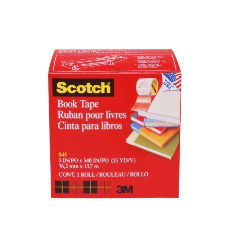 Scotch transparent tape - 3&#034; width x 45 ft length - 3&#034; core - (mmm8453) for sale