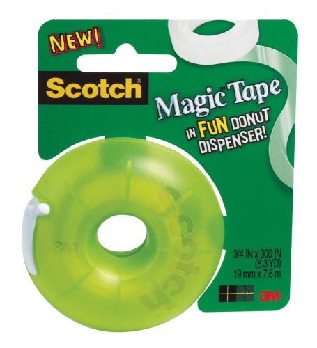 Donut Tape Dispenser Scotch Magic 3/4 x 300 Assorted Colors Home School Crafts