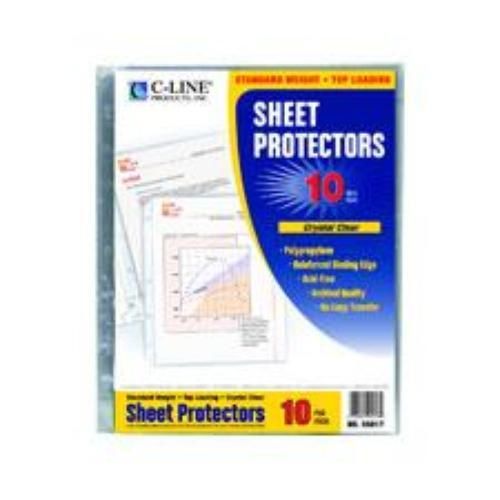 C-Line Polypropylene Sheet Protectors Standard Weight Clear 10 Count