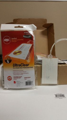 Gbc ultraclear thermal laminating pouches, luggage tag with loops size for sale