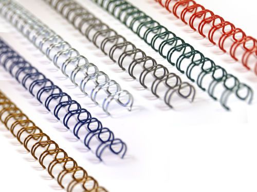 Metal wire-o binding spines, 3/4&#034; diameter, 11&#034; length, 2:1 pitch, white, 50pcs for sale