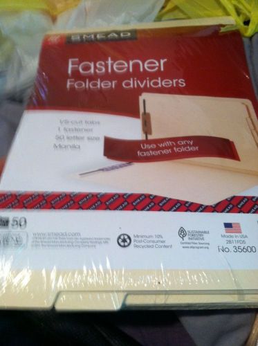 Smead Smd-35600 Folder Divider With Fastener - Letter 8.5&#034; X 11&#034; 1/5