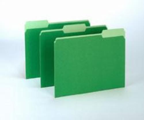 Ampad Pendaflex File Folder Colored Letter 1/3 Cut Bright Green