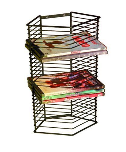Atlantic 28 dvd game tower steel holder organizer disc collection office storage for sale