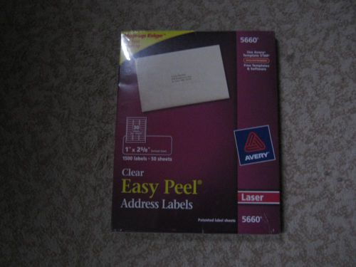 Avery Easy Peel Address Label - 1&#034; Width X 2.62&#034; Length 30/sheet Permanent...