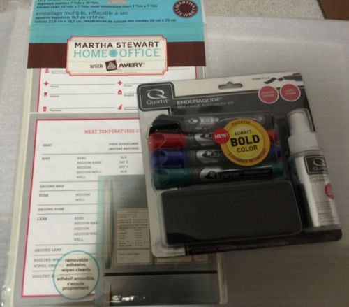 Martha stewart avery dry erase multi-pack with quartet dry-erase kit, brand new for sale