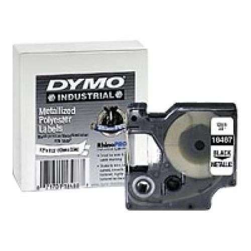 Dymo rhinopro 5000 metallized permanent polyester - 0.5&#034; x 18&#039; 18486 for sale