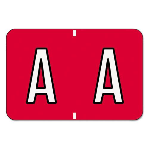 Barkley-Compatible Labels, Letter A, 1 x 1-1/2, Red, 500/Roll