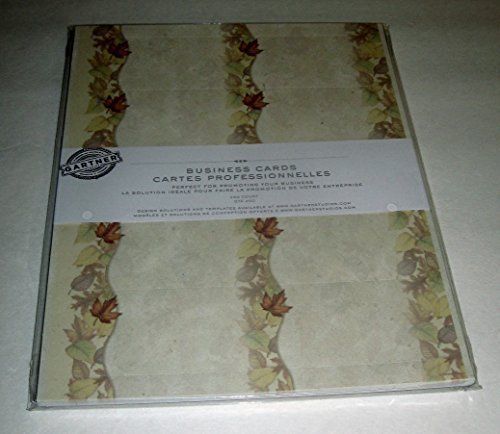 Gartner Printable &#034;Leaves&#034; Business Cards - 250 Count Item (B14a)