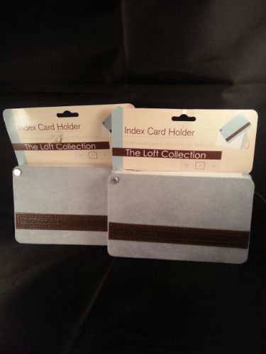 NEW - 2 X The Loft Collection Index Card Holder SET - 50 Perforated 4 x 55 inch