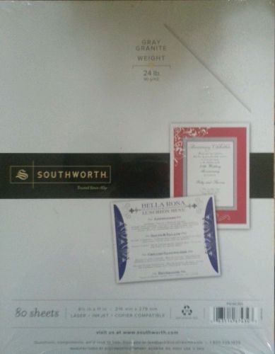 Southworth gray granite 24lb 80 sheets specialty paper for sale