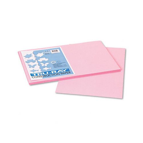 Pacon Corporation Tru-Ray Construction Paper, Sulphite, 12 x 18, Pink, 50 Sheets