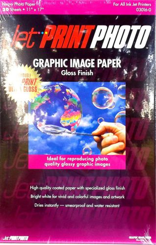ONE CASE OF 11x17 JET PRINT PHOTO GLOSSY PHOTO PAPER. GET 120 SHEETS PER CASE.