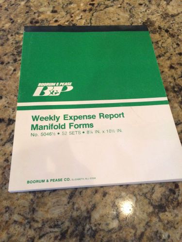 WEEKLY EXPENSE REPORT MANIFOLD FORMS 52 SETS   KEEPS TRACK OF BUSINESS