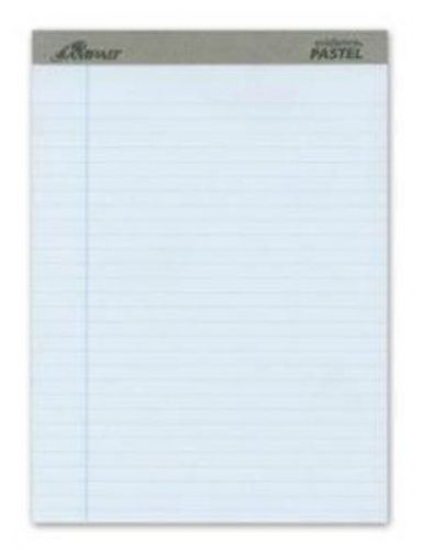Pad Perforated Evidence Pastel Blue 8-1/2&#039;&#039; x 11-3/4&#039;&#039; Legal Rule 50 Sheets