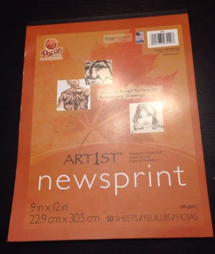 NEW Pacon  Newsprint Pad, 9&#034; x 12&#034;, 50 Sheets - 1 Pad
