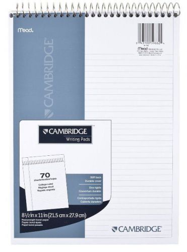 Mead Cambridge Notebook, Wirebound , 8.5 x 11 Inches, White #59882/ 6 For Sale.