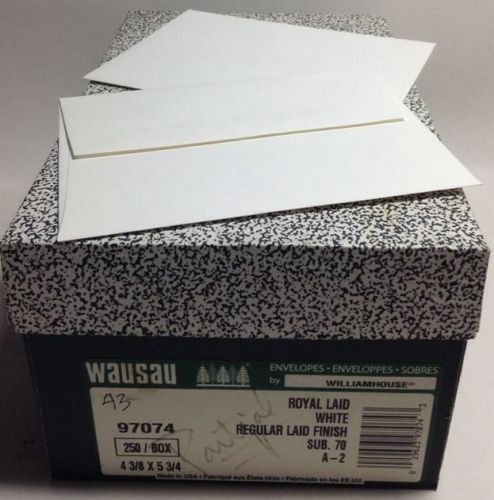 Wausau Royal Laid White Regular Laid Finish Sub 70 A-2 Envelopes 170/250