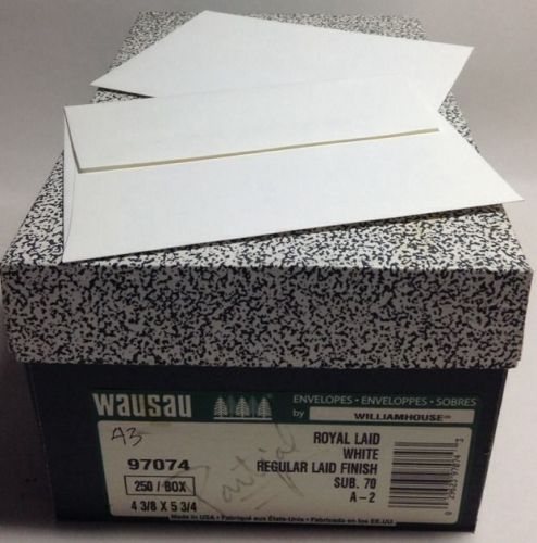 Wausau Royal Laid White Regular Laid Finish Sub 70 A-2 Envelopes 170/250