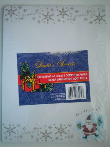 *NEW* ~ 42 Designer Christmas &#034;HO HO HO&#034; Computer Stationery Sheets
