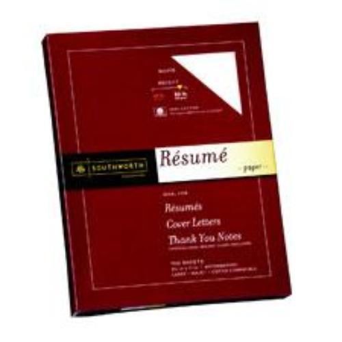 Southworth Exceptional Resume Paper - 32 Lb. Premium Weight 100 Count White
