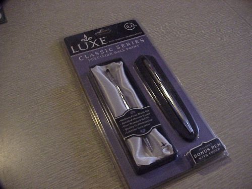 2 LUXE PRECISION .7mm Ball Point Pens ** Black Ink**  NEW/NIP