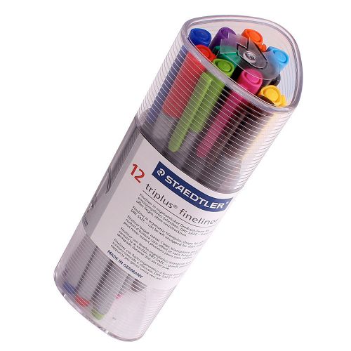 Staedtler 334 pr12 triplus® 0.3 mm fineliner pen - 12 color set mercury pen for sale
