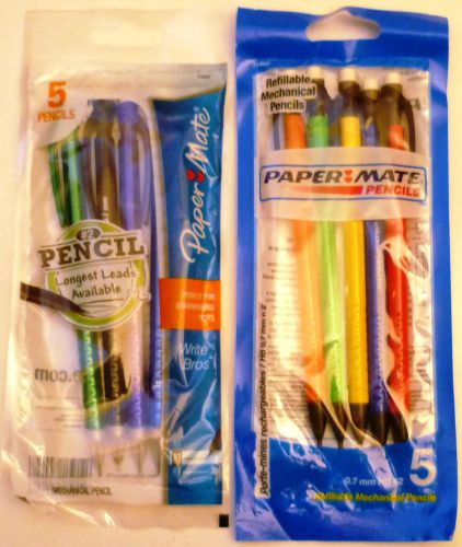 2 - PaperMate Write Bros Mechanical Pencils, No. 2  Fashion Colors, Pack of 5