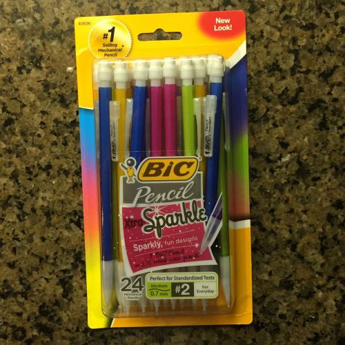 BIC Mechanical Pencils Xtra Sparkle Medium Point (0.7 mm) 24-Count FREE SHIPPING