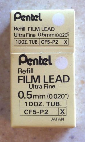 PENTEL Mechanical Pencil P2 Refill Film Lead 0.5mm (0.020&#034;) 1 Dozen Tubes CF5-P2
