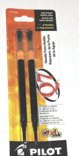 2 Pilot Needle Point Pen Refills Black, Fine Point Gel Ink