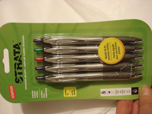 1 Pack of Strata retractable gel pens Smooth writing