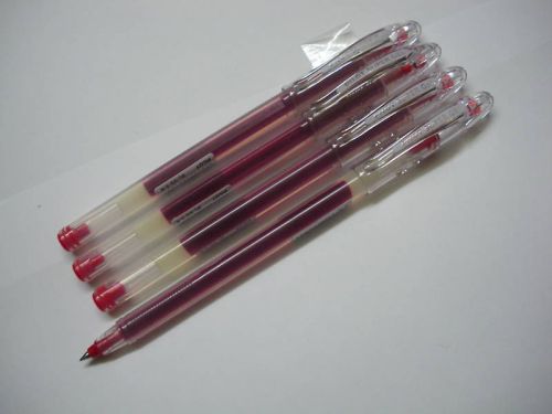 12pcs Pilot super gel 0.5mm extra fine roller ball pen Red (Japan)