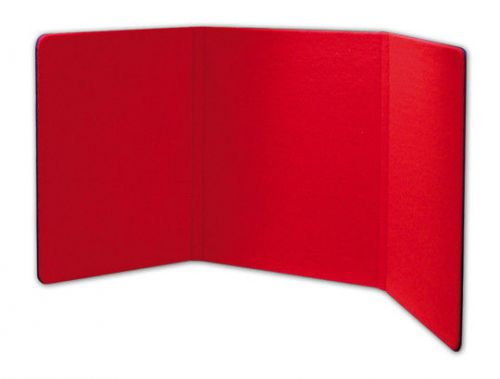 6 FOOT WIDE TABLETOP 3-FOLD PANEL RED/BLACK COLOR