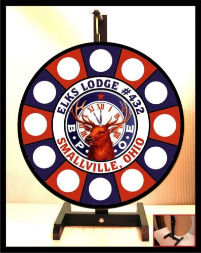 Elks club prize wheel 18&#034; spinning tabletop bartop for sale